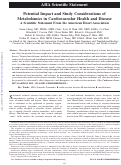 Cover page: Potential Impact and Study Considerations of Metabolomics in Cardiovascular Health and Disease: A Scientific Statement From the American Heart Association.