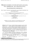 Cover page: Minimum degrees of finite rectangular bands, null semigroups, and variants of full transformation semigroups