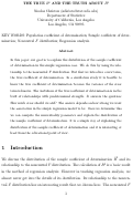 Cover page of The True R<sup>2</sup> and the Truth about R<sup>2</sup>