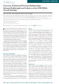 Cover page: Accuracy of Disclosed Financial Relationships between Radiologists and Industry at the 2018 RSNA Annual Meeting.