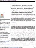 Cover page: Linking longitudinal and cross-sectional biomarker data to understand host-pathogen dynamics: Leptospira&nbsp;in California sea lions (Zalophus californianus) as a case study.