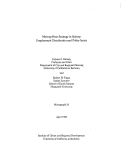 Cover page: Metropolitan  Strategy in Sydney: Employment Distribution and Policy Issues