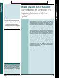 Cover page: Image-guided Tumor Ablation: Standardization of Terminology and Reporting Criteria—A 10-Year Update