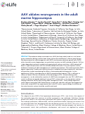 Cover page: AAV ablates neurogenesis in the adult murine hippocampus