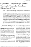 Cover page: CogSMART compensatory cognitive training for traumatic brain injury: Effects over 1 year