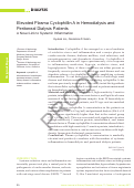 Cover page: Elevated Plasma Cyclophillin A in Hemodialysis and Peritoneal Dialysis Patients: a Novel Link to Systemic Inflammation.