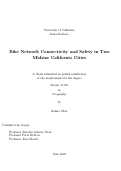 Cover page: Bike Network Connectivity and Safety in Two Mid-size California Cities