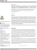 Cover page: Platelet activation via dynamic conformational changes of von Willebrand factor under shear