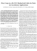Cover page: Flux Creep in a Bi-2212 Rutherford Cable for Particle Accelerator Applications