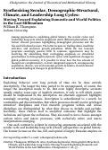 Cover page: Synthezing Secular, Demographic-Structural, Climate and Leadership Long Cycles: Moving Toward Explaining Domestic and World Politics in the Last Millennium