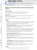 Cover page: Healthcare resource allocation decisions affecting uninsured services