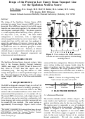 Cover page: Design of the Prototype Low Energy Beam Transport Line for the Spallation Neutron 
Source