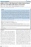 Cover page: BORIS (CTCFL) Is Not Expressed in Most Human Breast Cell Lines and High Grade Breast Carcinomas