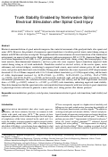 Cover page: Trunk Stability Enabled by Noninvasive Spinal Electrical Stimulation after Spinal Cord Injury