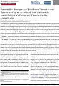 Cover page: Potential for Emergence of Foodborne Trematodiases Transmitted by an Introduced Snail (Melanoides tuberculata) in California and Elsewhere in the United States.