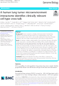 Cover page: A human lung tumor microenvironment interactome identifies clinically relevant cell-type cross-talk