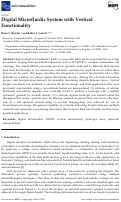Cover page: Digital Microfluidic System with Vertical Functionality