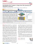 Cover page: High-Mobility Hole Transport in Single-Grain PbSe Quantum Dot Superlattice Transistors