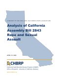 Cover page of Analysis of California Assembly Bill 2843: Rape and Sexual Assault