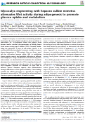 Cover page: Glycocalyx engineering with heparan sulfate mimetics attenuates Wnt activity during adipogenesis to promote glucose uptake and metabolism
