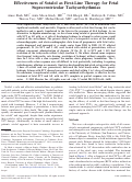 Cover page: Effectiveness of sotalol as first-line therapy for fetal supraventricular tachyarrhythmias.