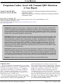 Cover page: Peripartum Cardiac Arrest with Terminal QRS Distortion: A Case Report