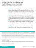 Cover page: Smoke-Free Car Legislation and Student Exposure to Smoking