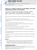 Cover page: Differences in Childhood Adversity, Suicidal Ideation, and Suicide Attempt Among Veterans and Nonveterans