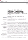 Cover page: Diagnostic Yield of Dental Radiography and Cone-Beam Computed Tomography for the Identification of Anatomic Structures in Cats.