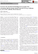 Cover page: Search for the Standard Model Higgs boson produced in association with top quarks and decaying into bb¯ in pp collisions at s=8TeV with the ATLAS detector