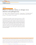 Cover page: Effects of infection history on dengue virus infection and pathogenicity