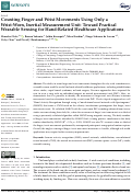 Cover page: Counting Finger and Wrist Movements Using Only a Wrist-Worn, Inertial Measurement Unit: Toward Practical Wearable Sensing for Hand-Related Healthcare Applications