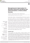 Cover page: Nanoplasmonic Approaches for Sensitive Detection and Molecular Characterization of Extracellular Vesicles