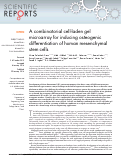 Cover page: A combinatorial cell-laden gel microarray for inducing osteogenic differentiation of human mesenchymal stem cells