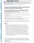 Cover page: Predictive value of ATN biomarker profiles in estimating disease progression in Alzheimer's disease dementia