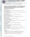 Cover page: The Clinical Resource Hub Initiative: First-Year Implementation of the Veterans Health Administration Regional Telehealth Contingency Staffing Program.