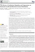 Cover page of The Effects of Ventilation, Humidity, and Temperature on Bacterial Growth and Bacterial Genera Distribution