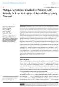 Cover page: Multiple Cytokines Elevated in Patients with Keloids: Is It an Indication of Auto-Inflammatory Disease?