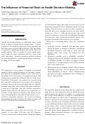 Cover page: The Influence of Financial Strain on Health Decision-Making