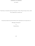 Cover page: Three Essays in Sustainable Operations Management: Climate Change Strategies, Safety, and the Role of Information on Conservation