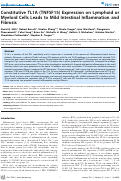 Cover page: Constitutive TL1A (TNFSF15) Expression on Lymphoid or Myeloid Cells Leads to Mild Intestinal Inflammation and Fibrosis