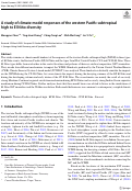 Cover page: A study of climate model responses of the western Pacific subtropical high to El Niño diversity