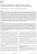 Cover page: The Raccoon Polyomavirus Genome and Tumor Antigen Transcription Are Stable and Abundant in Neuroglial Tumors