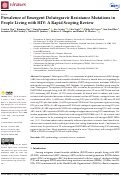 Cover page: Prevalence of Emergent Dolutegravir Resistance Mutations in People Living with HIV: A Rapid Scoping Review.