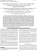 Cover page: Parallel human immunodeficiency virus type 1-specific CD8(+) T-lymphocyte responses in blood and mucosa during chronic infection