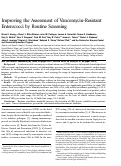 Cover page: Improving the Assessment of Vancomycin-Resistant Enterococci by Routine Screening