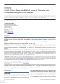 Cover page: Health Effects Associated With Electronic Cigarette Use: Automated Mining of Online Forums