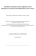 Cover page: Sintering and robocasting of beta-tricalcium phosphate scaffolds for orthopaedic 
applications