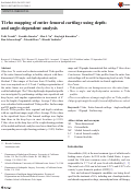 Cover page: T1rho mapping of entire femoral cartilage using depth- and angle-dependent analysis