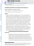 Cover page: Orientation information in encoding facial expressions